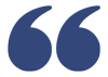 Quotation mark icon in dark blue
