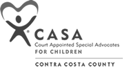 CASA Court Appointed Special Advocates for Children logo in grayscale