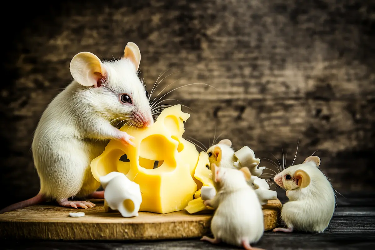 Blog 6 Homepage keyword cannibalization featured image showing cute mice