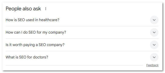 Seo For Medical Device Companies 1 Google's People Also Ask box in the search results