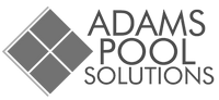 Adams Pool Solutions logo with gray diamond pattern and text