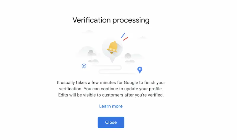 How To Verify Your Google Business Profile (2026 Guide) 2 Google Verification Processing