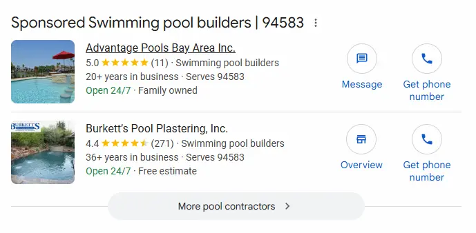 Google Local Service Ads Ranking Factors (2026 Update) 4 Businesses in LSAs showing they are open 24/7