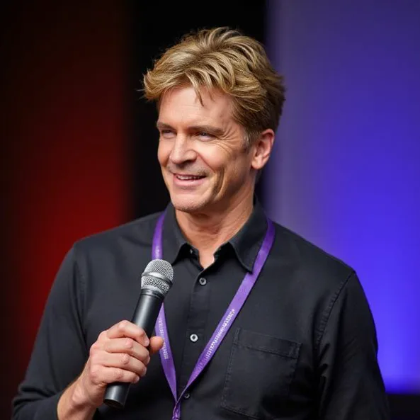 David Victor, CEO of Boomcycle Digital Marketing, speaking at a keynote event