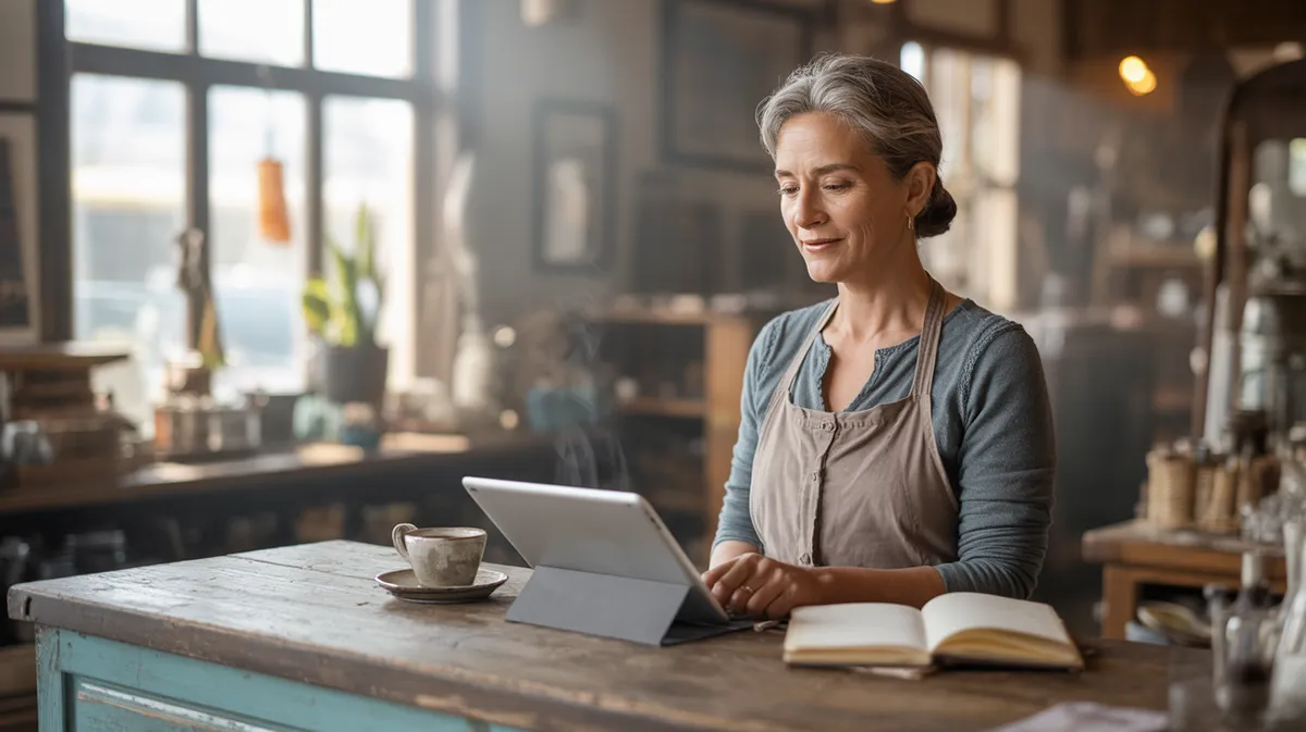 Why Local Seo Is Niche Agnostic 4 Small business owner reviewing local SEO growth results on a tablet