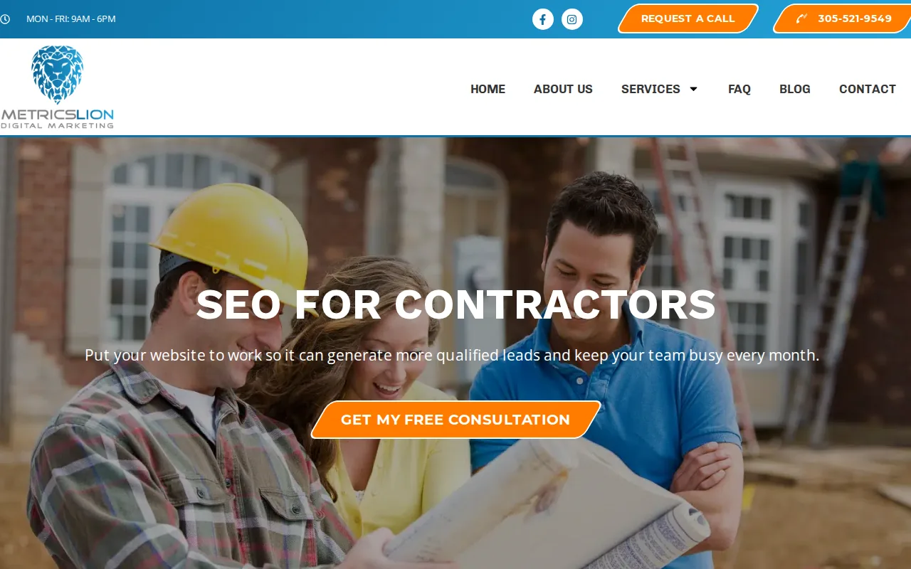 Local Service Marketing Agencies Compared 8 Screenshot of the MetricsLion website