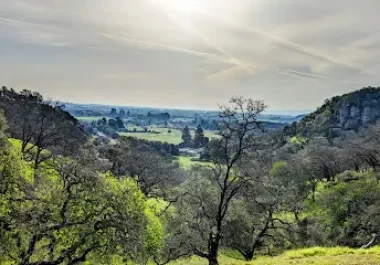 Scenic rolling hills and green valleys in Rockville Hills area near Fairfield, California